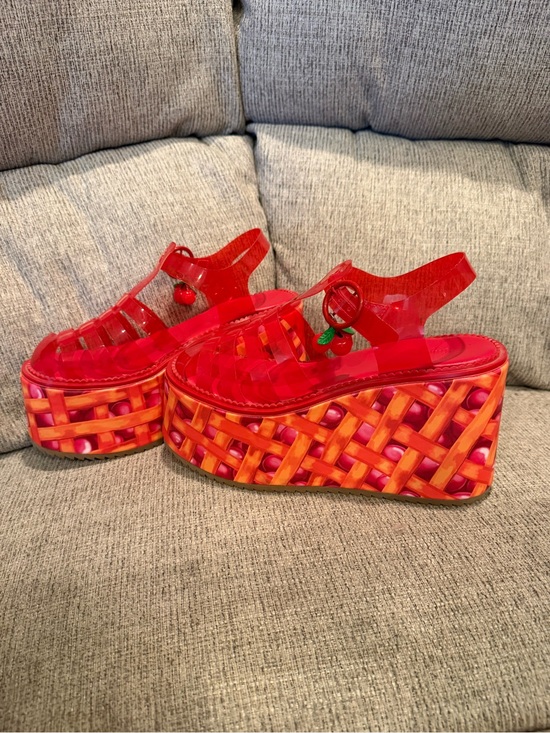 Sugar Thrillz Shoes - Sugar Thrillz TASTY TASTY CHERRY PIE JELLY PLATFORMS- Sz 9